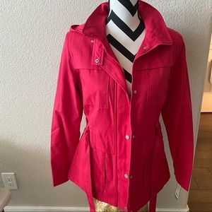 Donatella || hot pink belted jacket